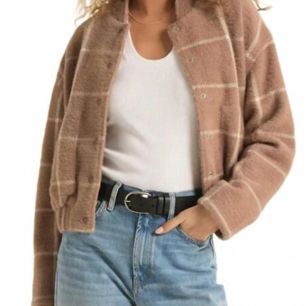 Z Supply Plaid Bomber Jacket